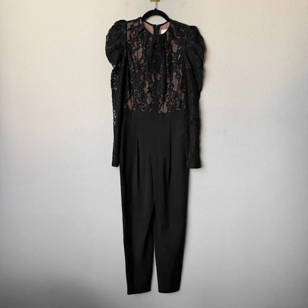 NEW Michael Kors Black Lace Jumpsuit Size 0